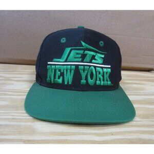 VINTAGE New York Jets Hat Cap Snap Back The Game NFL 90s Split Bar